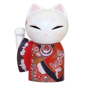 Manekineko Doll Figurine Figure Maneki-Neko Kimono (KICHI)
