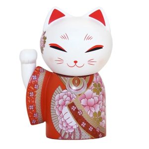 Manekineko Doll Figurine Figure Maneki-Neko Kimono (HARU)
