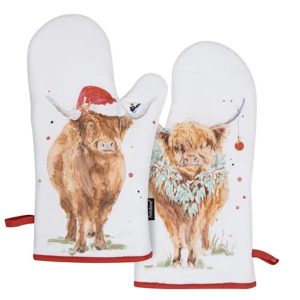 Ashdene Coo Christmas 2pk Oven Mitts