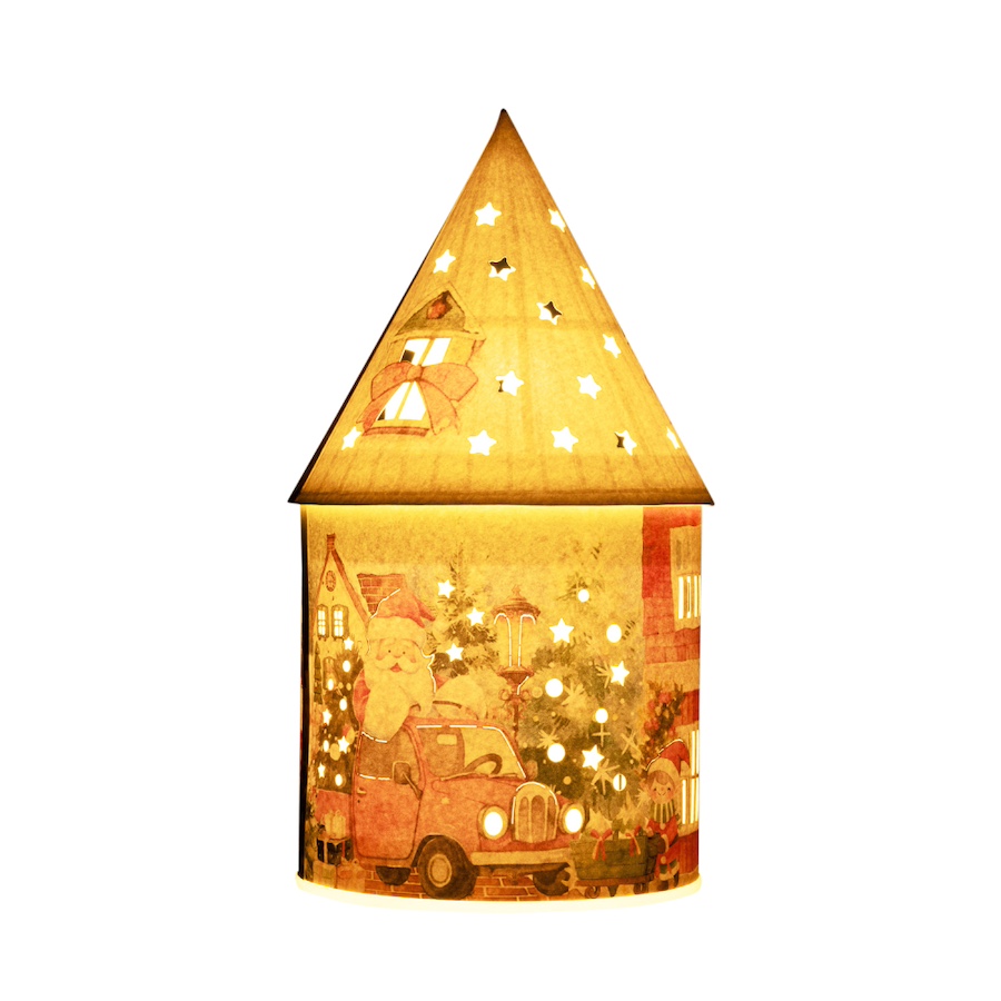 Christmas Light Up Santa's Workshop House