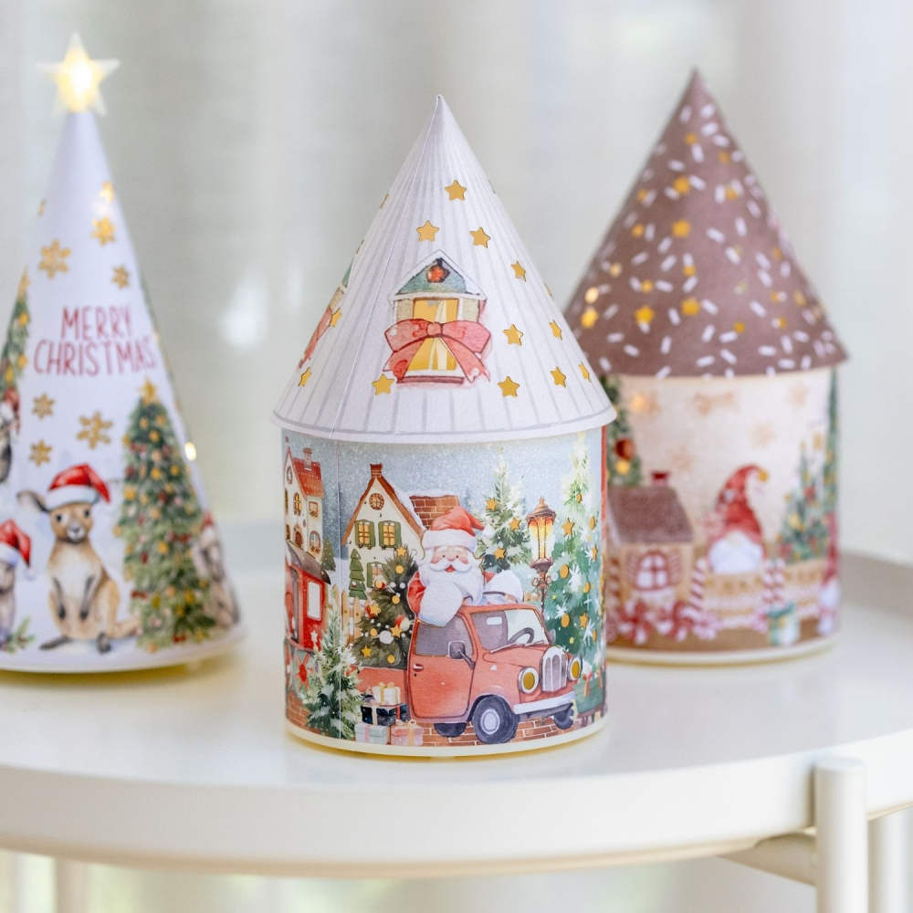 Christmas Light Up Santa's Workshop House
