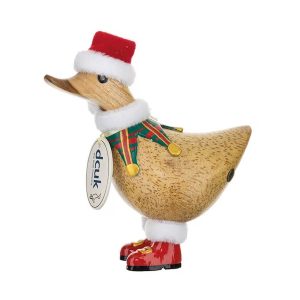 DCUK Traditional Christmas Ducky Tartan Elves Red