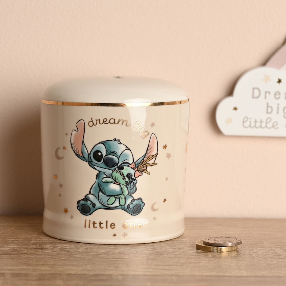 Disney Ceramic Money Bank Stitch Baby