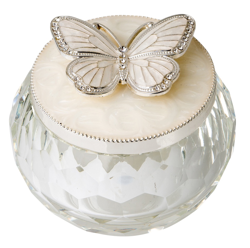 Russell Collection - Glass And Epoxy Butterfly Jewellery Box