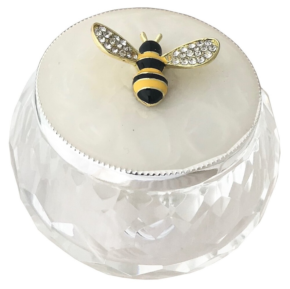 Russell Collection - Glass And Epoxy Bee Jewellery Box
