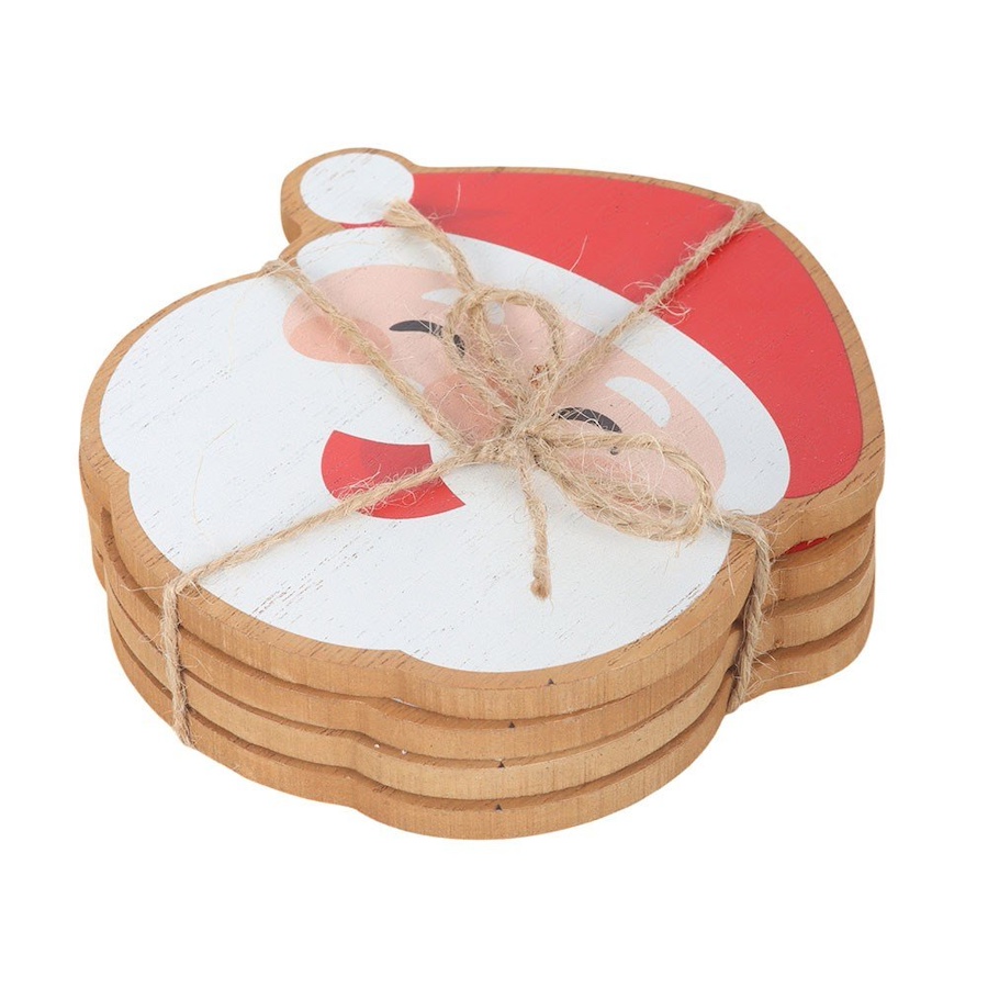 Jolly Santa Christmas Set of 4 Coasters