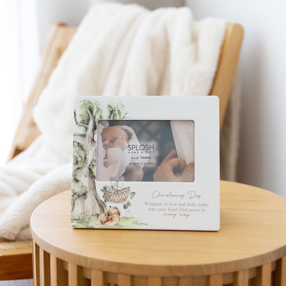 Tiny Wonders Christening 4 x 6 Ceramic Frame
