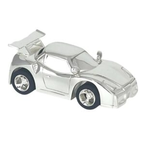 Silver Plated Sports Car Money Box