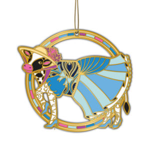Dairy Princess Motley Moos Cow Ornament