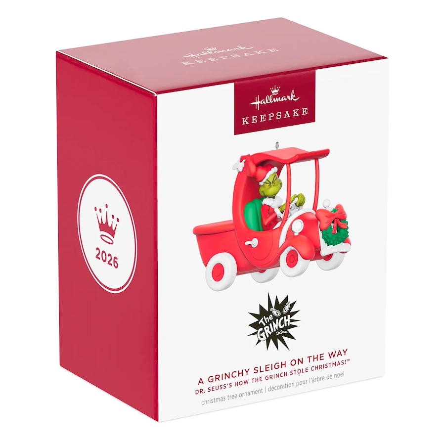 2026 Hallmark Keepsake Ornament - Dr Seuss A Grinchy Sleigh On the Way