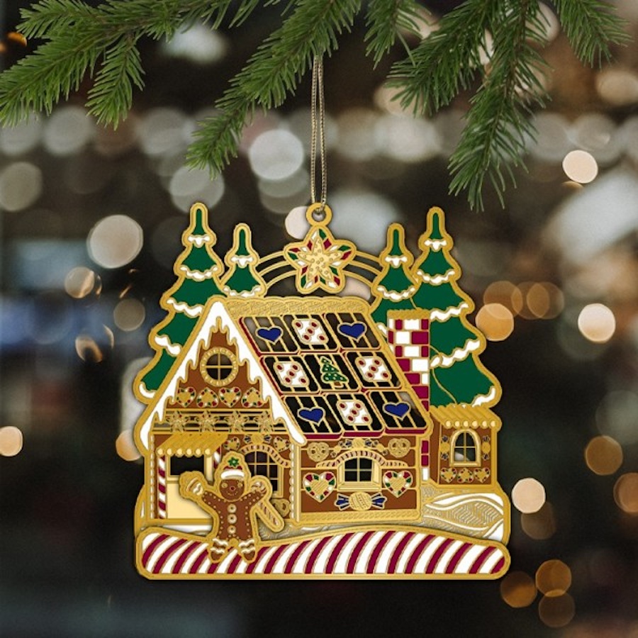 Adornment Xmas Ornament Gingerbread House