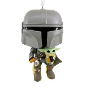 Hallmark Star Wars The Mandalorian & Grogu Funko POP Christmas Ornament