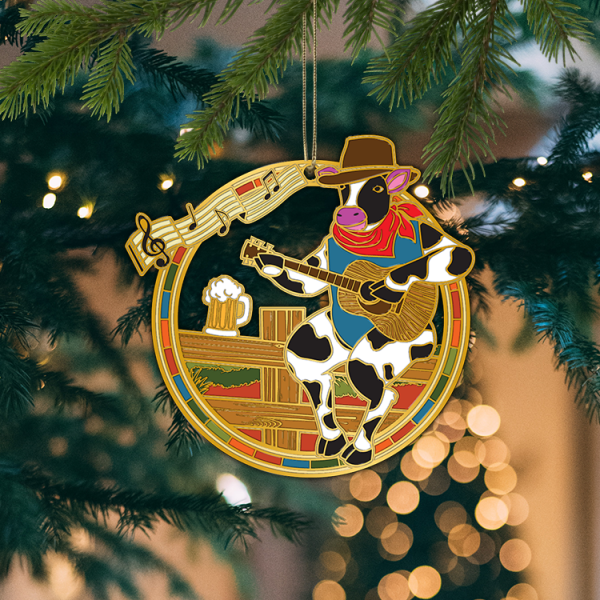 Moosician Motley Moos Cow Ornament
