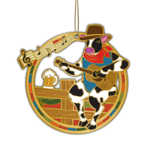 Moosician Motley Moos Cow Ornament