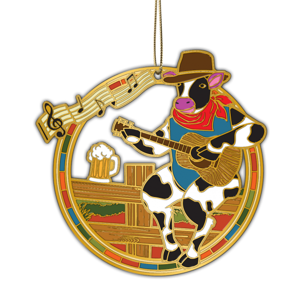 Moosician Motley Moos Cow Ornament