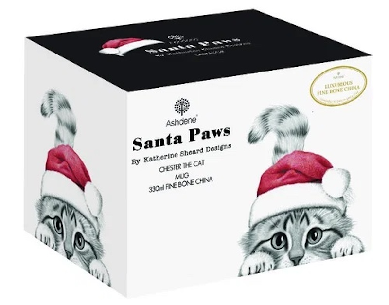 Ashdene Santa Paws Chester The Cat Mug