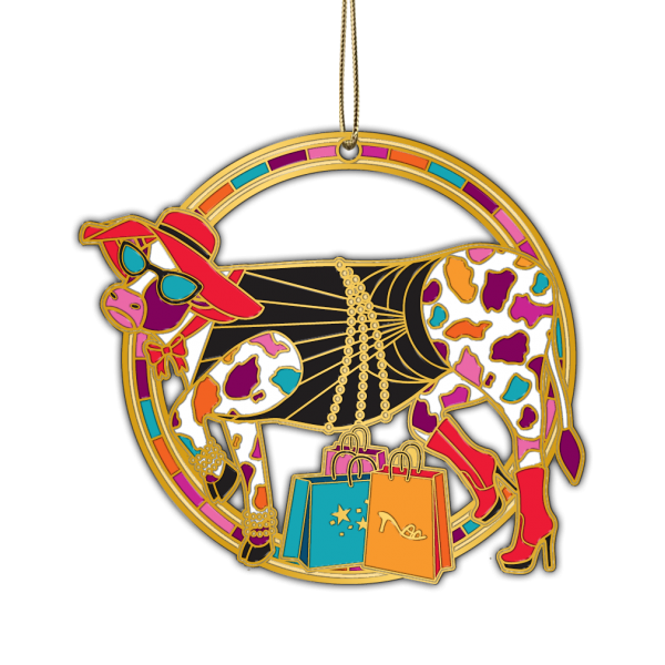 Fashionista Motley Moos Cow Ornament