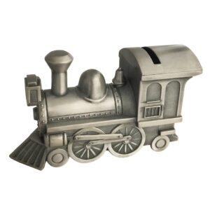 Pewter Train Money Bank