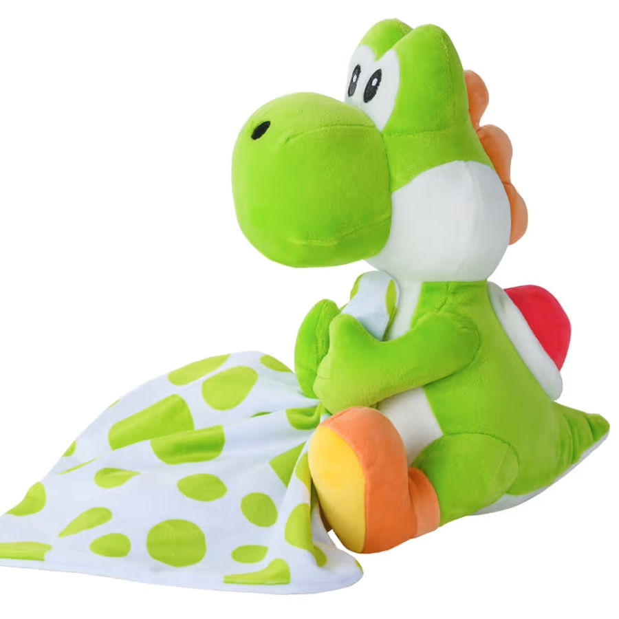 My Mario Yoshi Plush Toy with Blanket - 23cm
