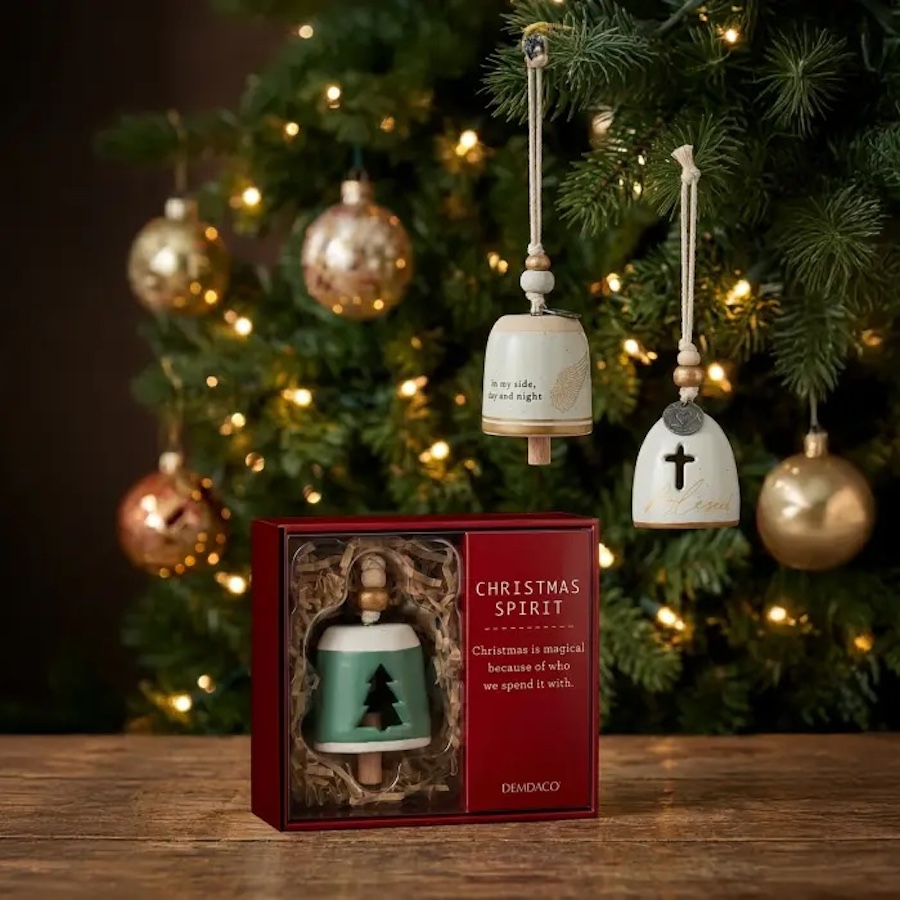 Demdaco Inspired Holiday Bell - Christmas Spirit