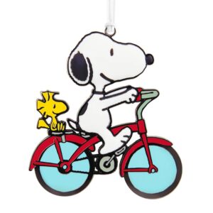 Hallmark Christmas Ornament Peanuts Snoopy And Woodstock Bicycle