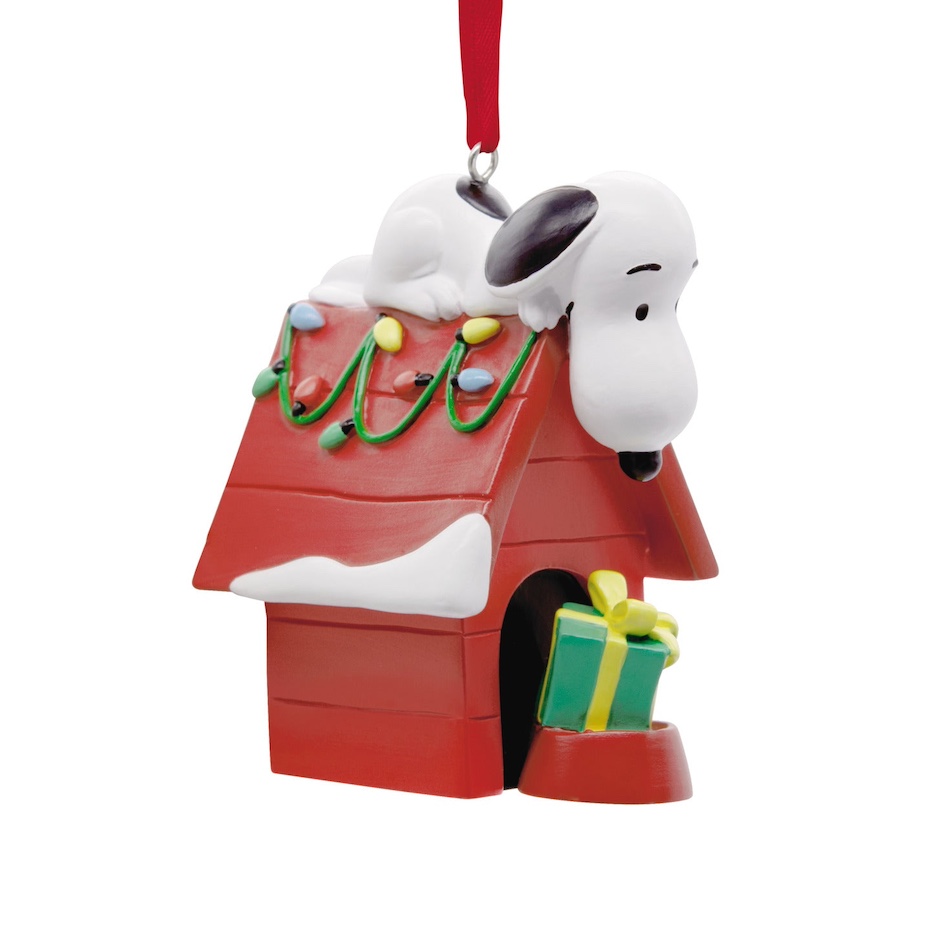 Hallmark Christmas Ornament Peanuts Snoopy On Holiday Doghouse